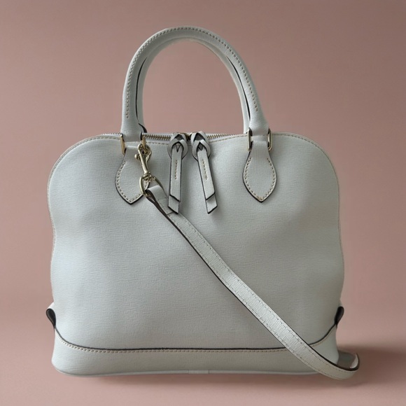 Dooney & Bourke Saffiano Leather Zip Top Satchel White - Barely Used - Picture 3 of 10